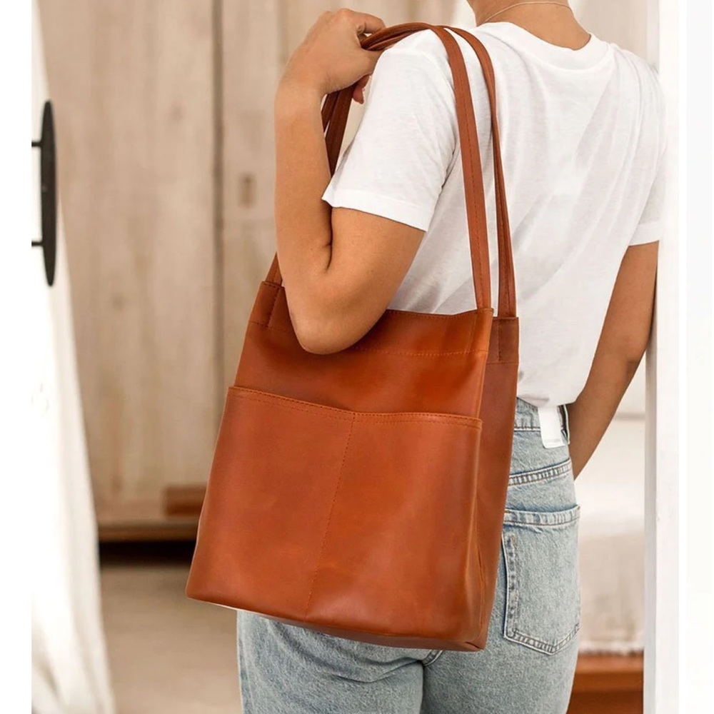 Beautiful Leather tote, ethically sourced